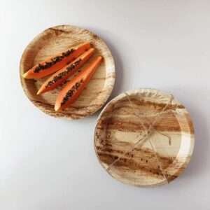 Eco Ceylon Arecanut Leaf Plate set made out of areca palm Leaf AKA Kolapath Pigan 11 inches in size