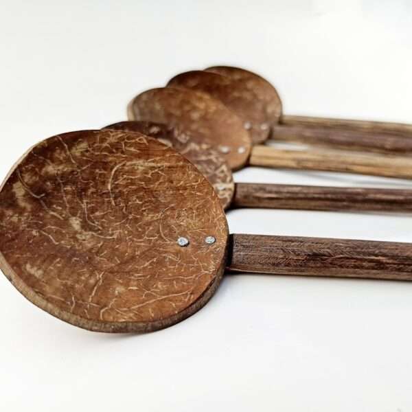 Eco Ceylon Curry Spoon Made out of coconut shells and Kithul palm wood