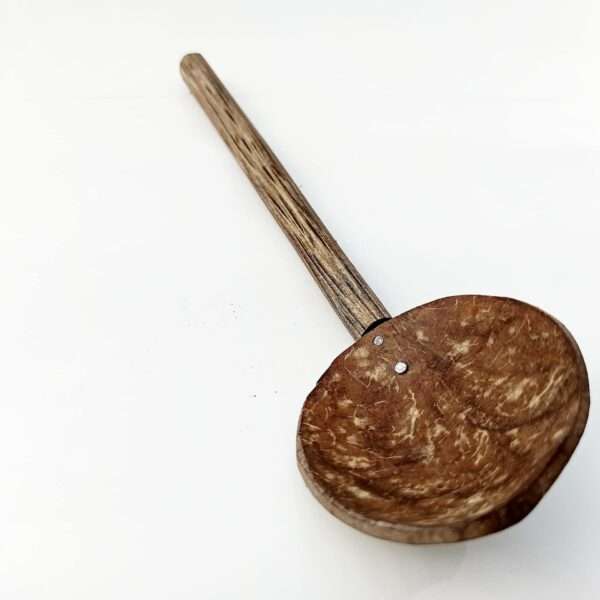 Eco Ceylon Curry Spoon Made out of coconut shells and Kithul palm wood