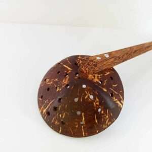 Eco Ceylon Oil Spoon Made out of coconut shells and Kithul palm wood