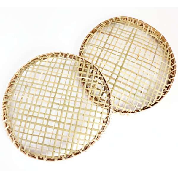 Eco Ceylon 5.5" String Hopper Tray made out of cane also Known Idiyappam plate