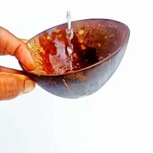 Baby bathing bowl made out of coconut shell