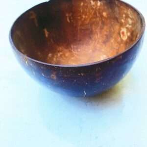 Coconut shell bowl dark brown color