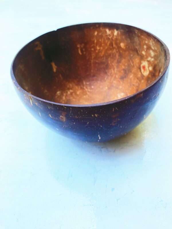 Coconut shell bowl dark brown color
