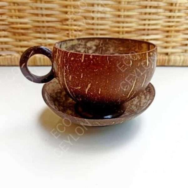 Eco Coconut shell cup and saucer