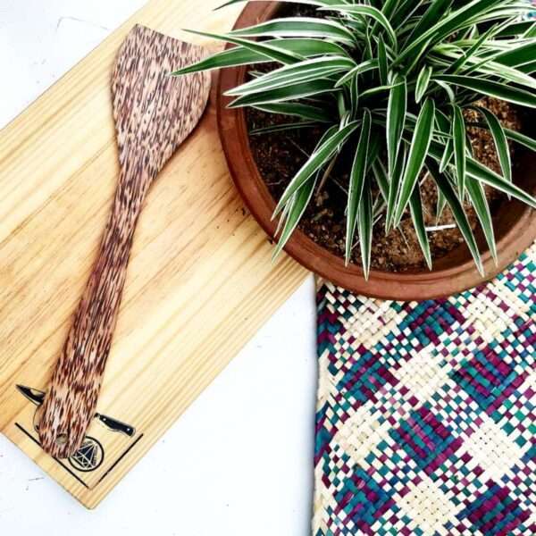 Coconut wood spoon spatula 12 inch long