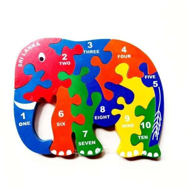 Kids puzzle made out of wood , elephant shape