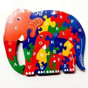 Kids puzzle made out of wood , elephant shape