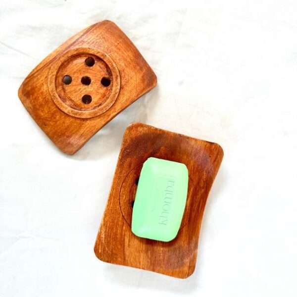 Wood Soap Dish in brown to use as a soap holder