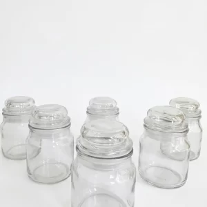 Eco Ceylon glass spice jar set 6 pack white background
