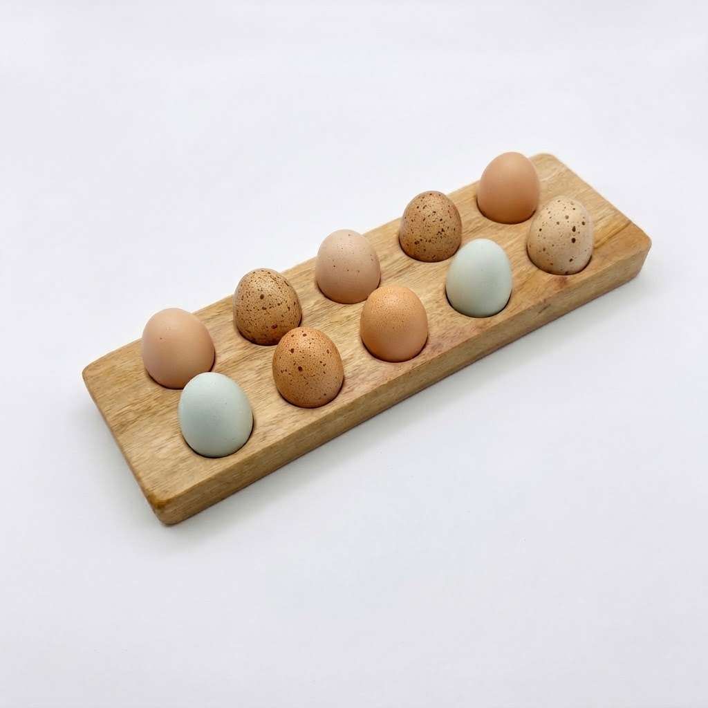 Handmade wooden egg tray from Eco Ceylon